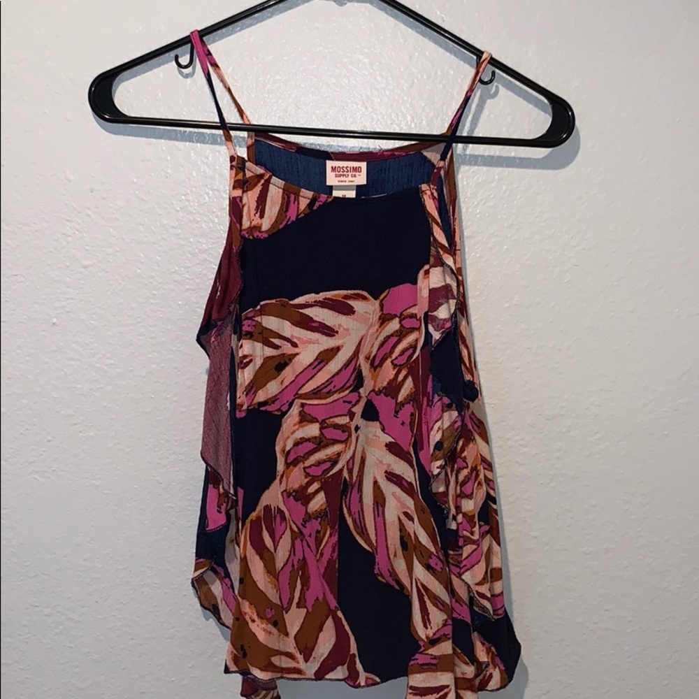 Floral high neck tank top